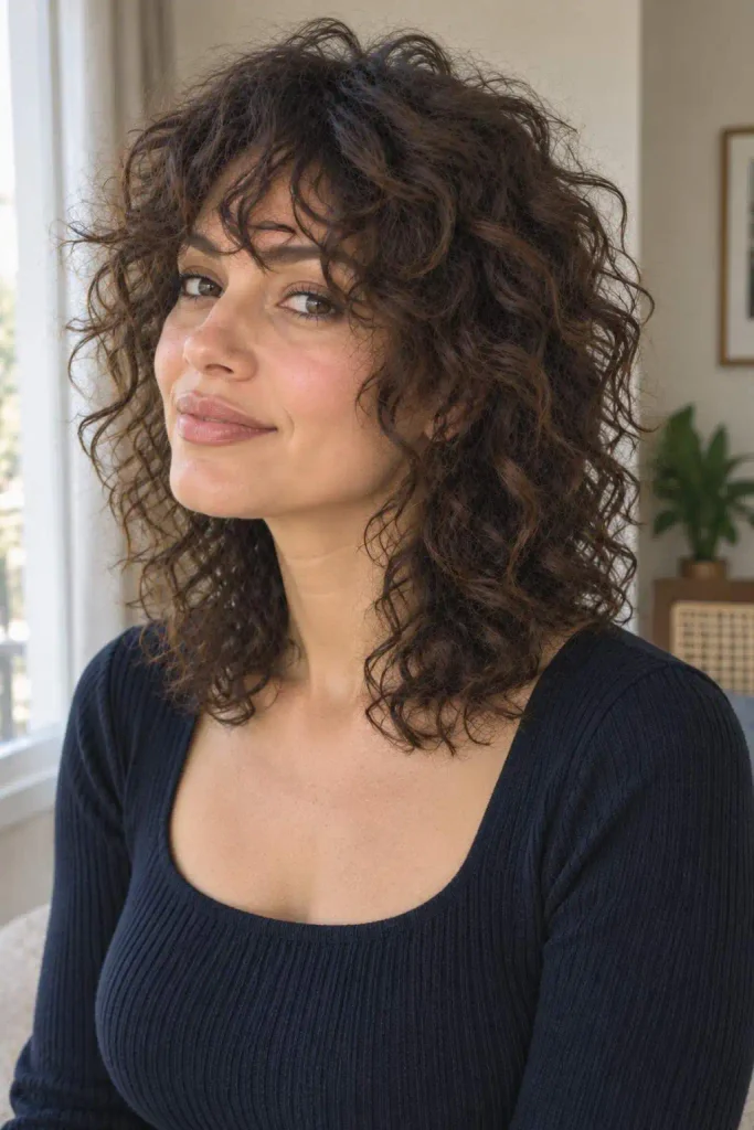 French Curly Shag With Fringe