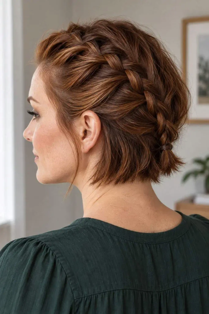 French braid for short hair