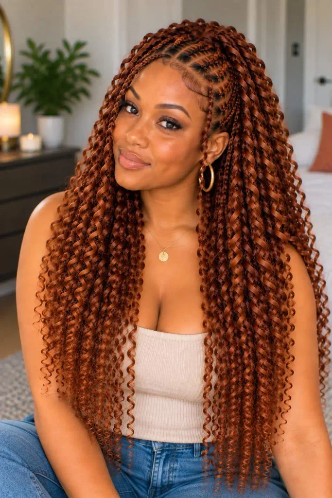 Ginger Copper Passion Twist Braids