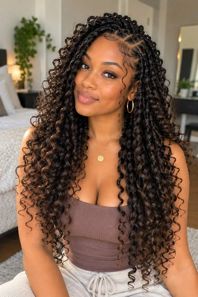 Goddess Passion Twists With Curls
