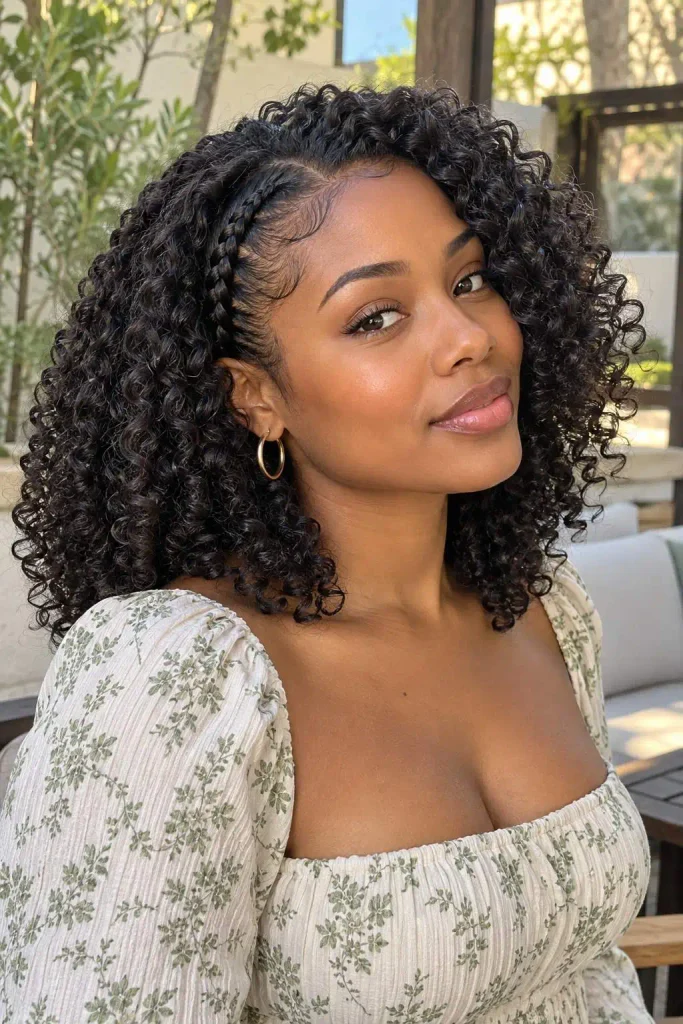 Half-Braided Wash-and-Go Curls