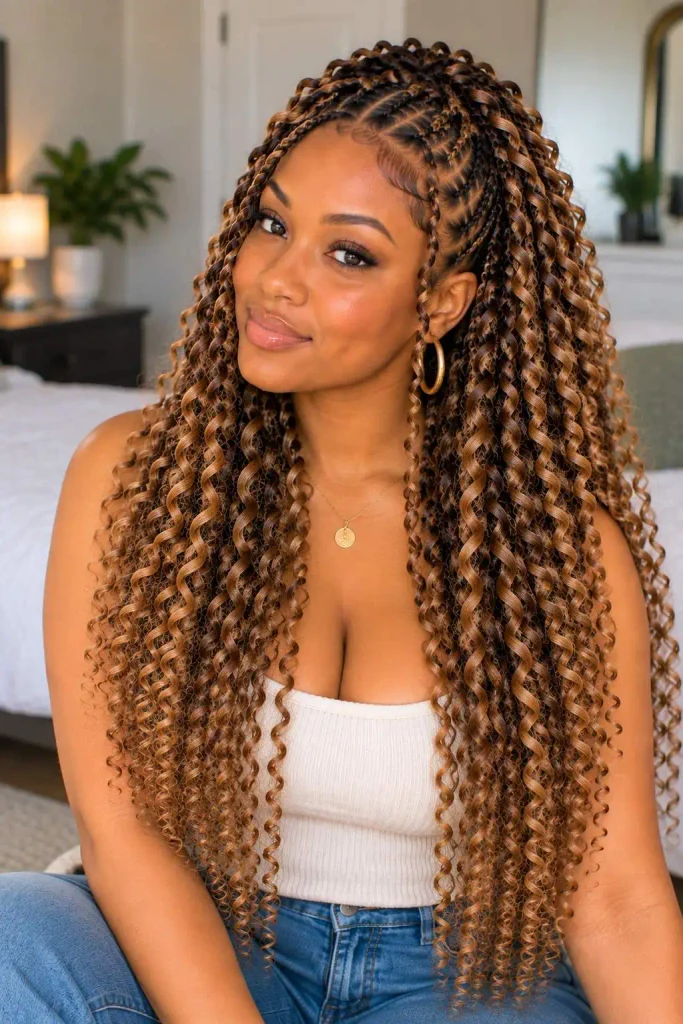 Honey Blonde Passion Twist Braids