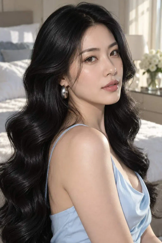 Jet Black Telenovela Hair Waves