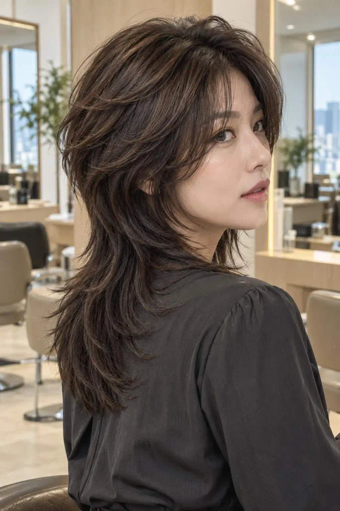 Layered Feminine Mullet Shag Haircut