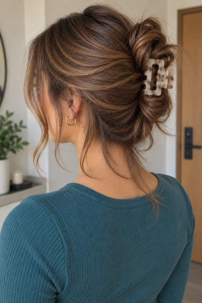 Layered Hair Claw Clip Twist
