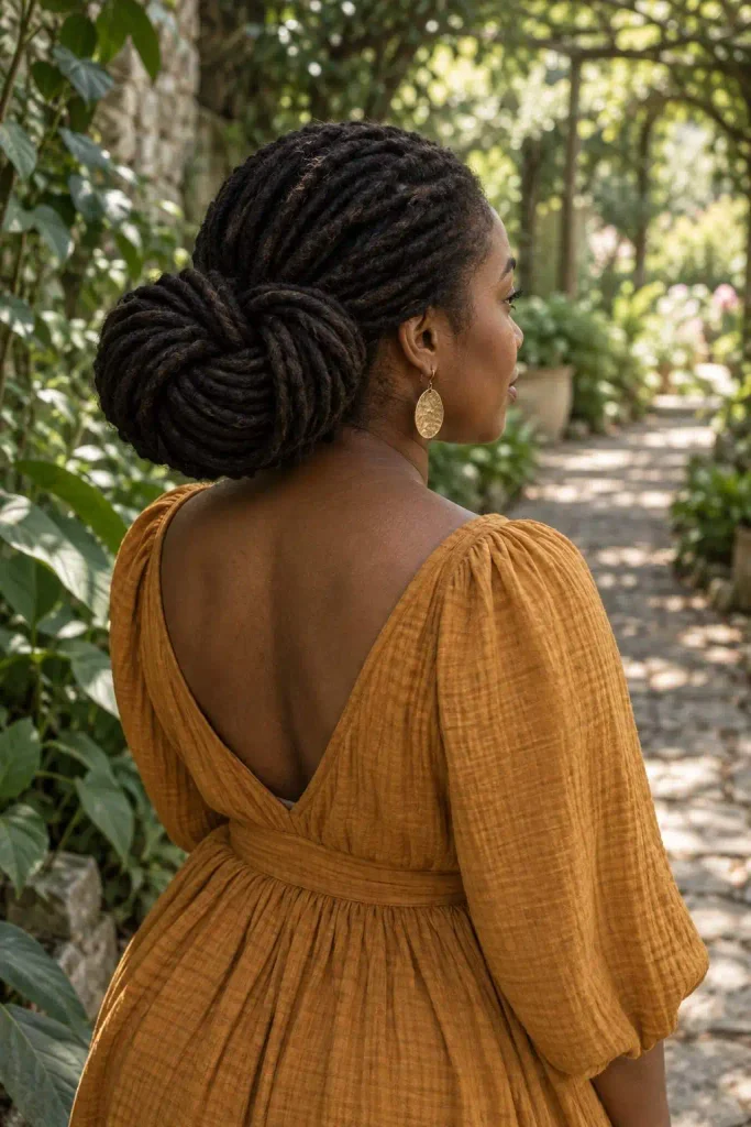 Locs Infinity Bun Wrapped Knot