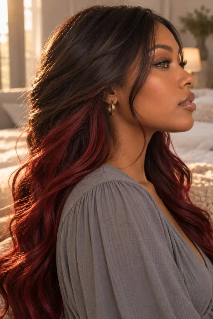 Long Hair Red Under Halo