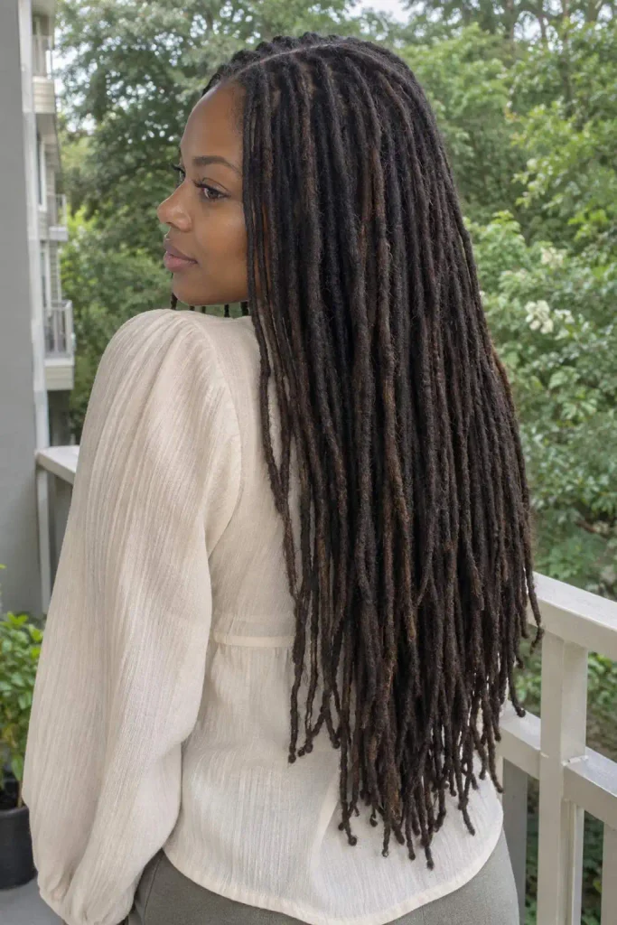 Long locs worn down