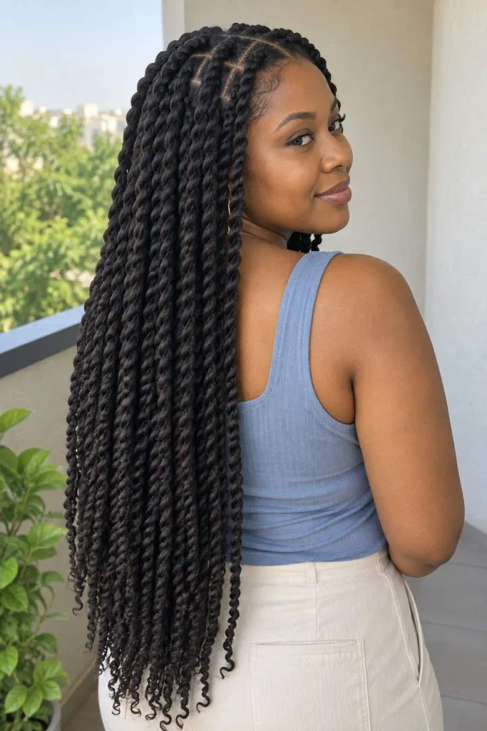 Long two strand twist style
