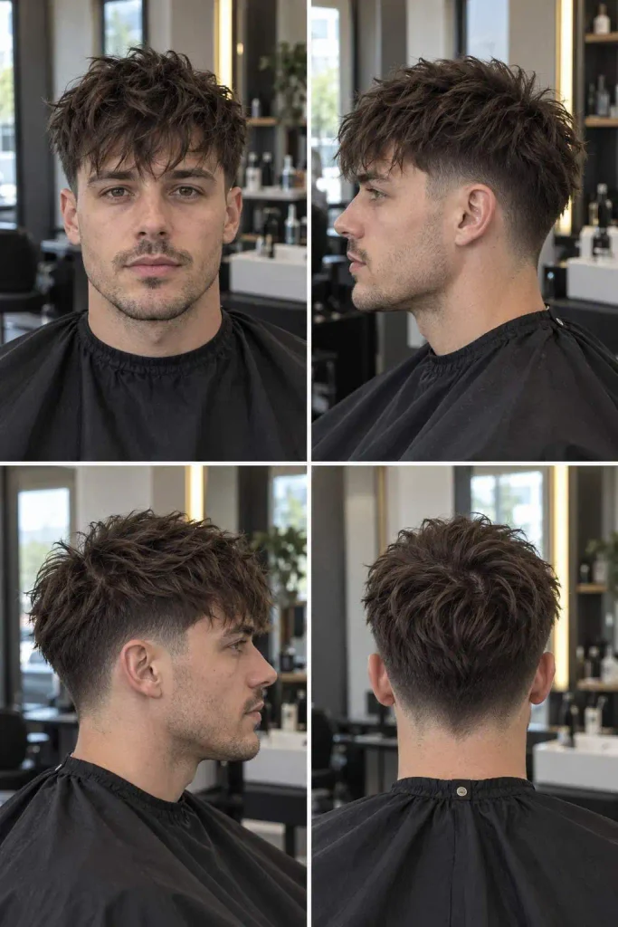 Messy Textured Fringe 360 View