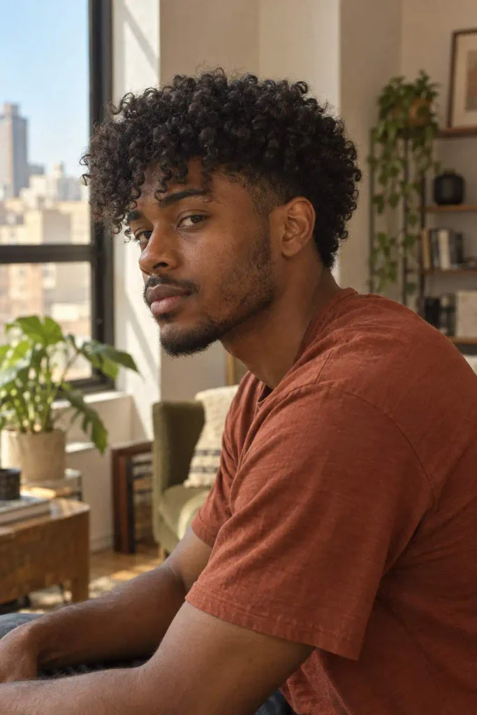 Messy Textured Fringe Curly Hair