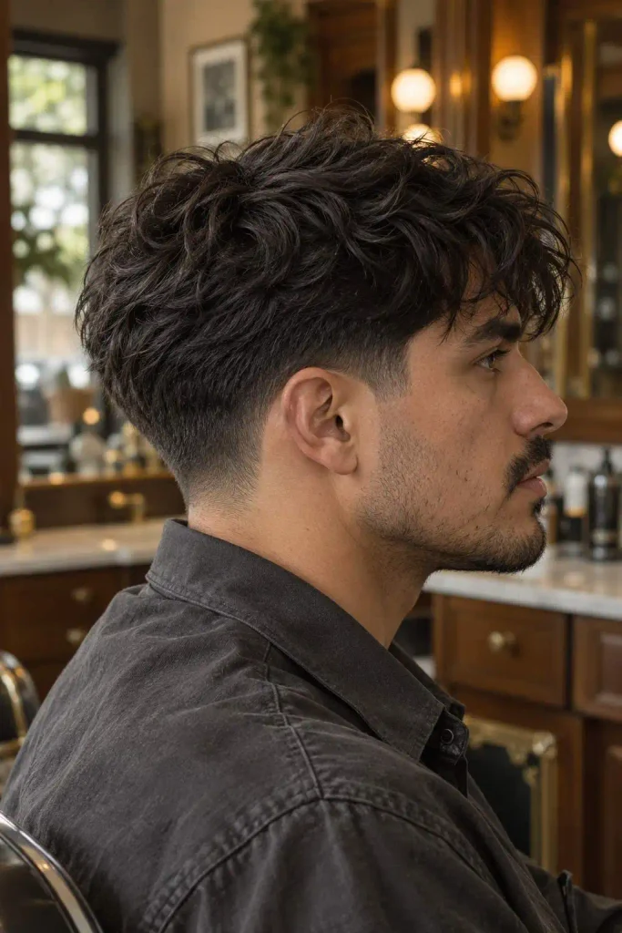Messy Textured Fringe Low Taper