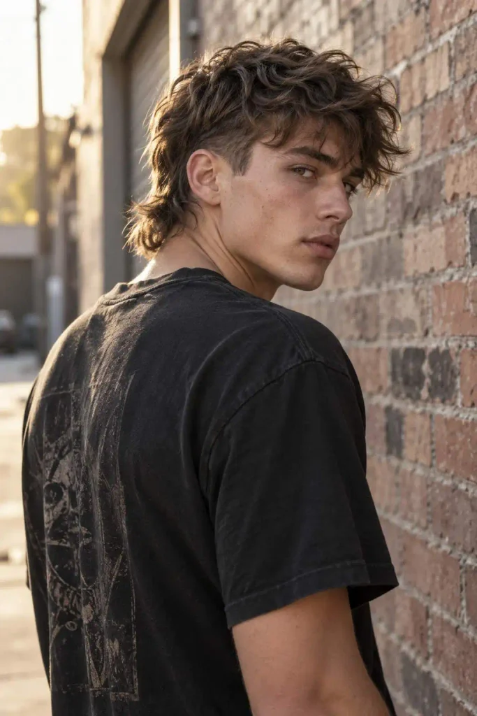Messy Textured Fringe Mullet