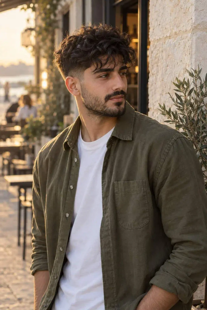 Messy Textured Fringe Taper Fade