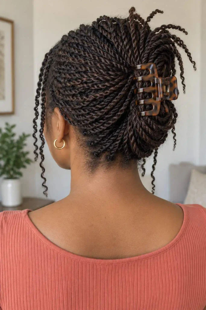 Mini Twists Claw Clip Updo