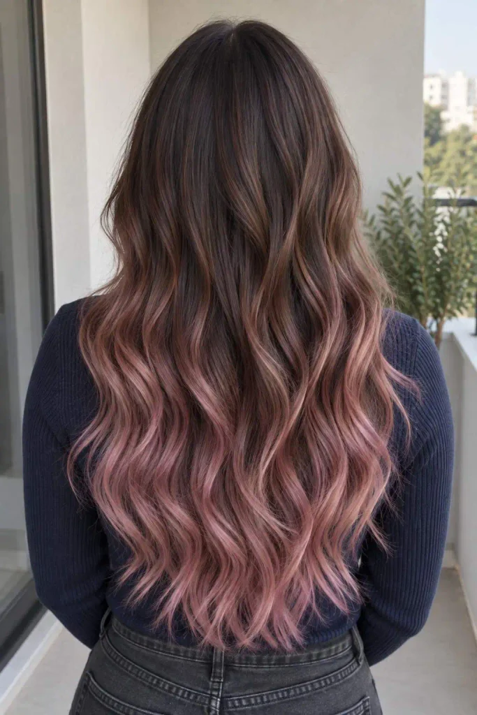 Muted Pink Ombre Waves