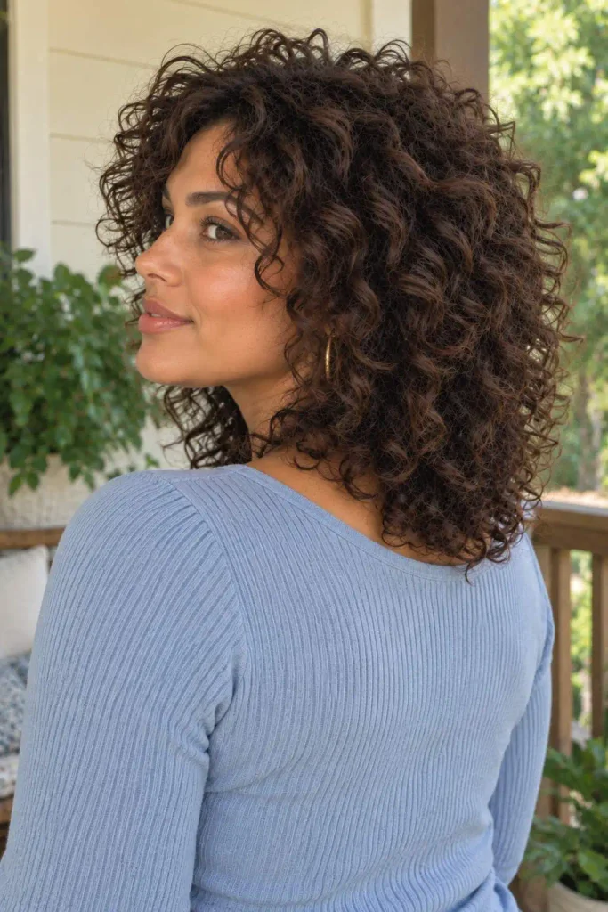 Natural Curly Shag With Volume