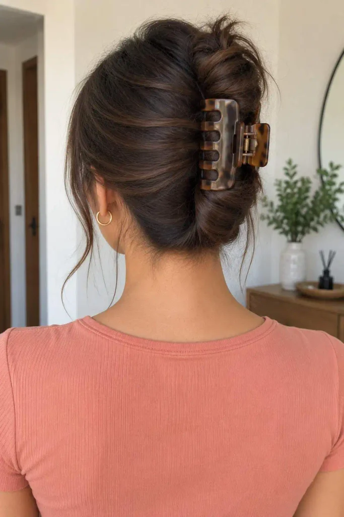 No-Tie Claw Clip Updo