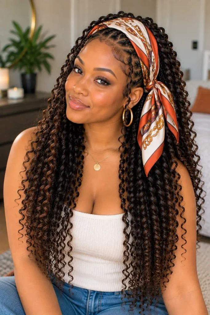 Passion Twists With Silk Scarf