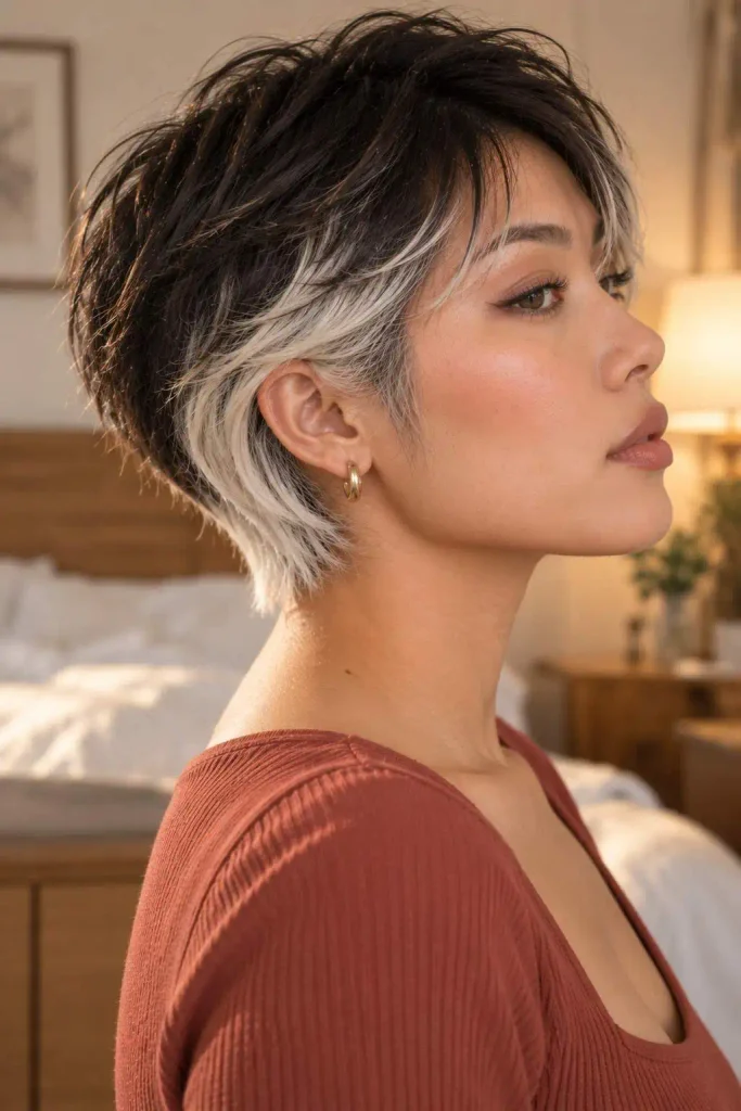 Pixie Cut White Halo