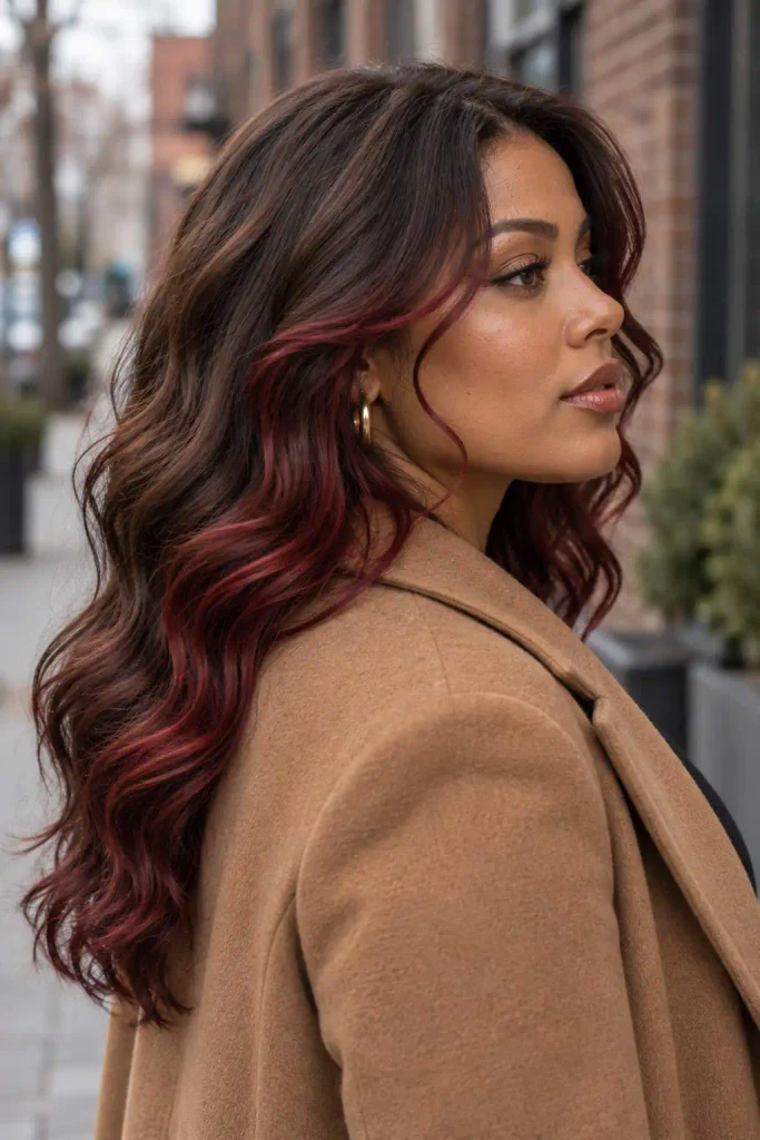Red Halo Brown Waves