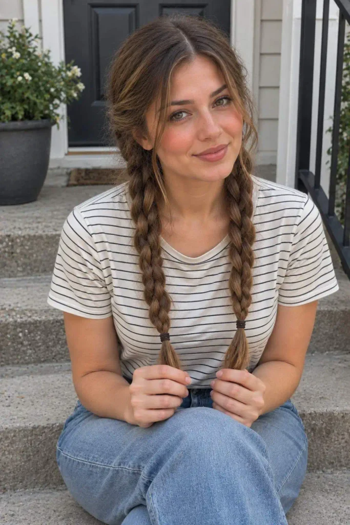 Relaxed Two Side Braids