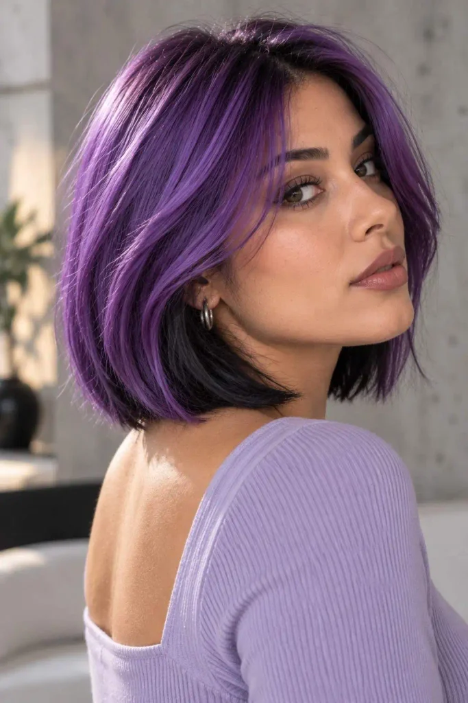 Reverse Purple Halo Bob
