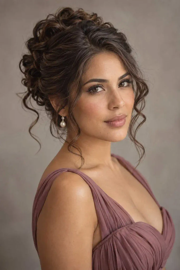 Romantic Telenovela Hair Updo Curls