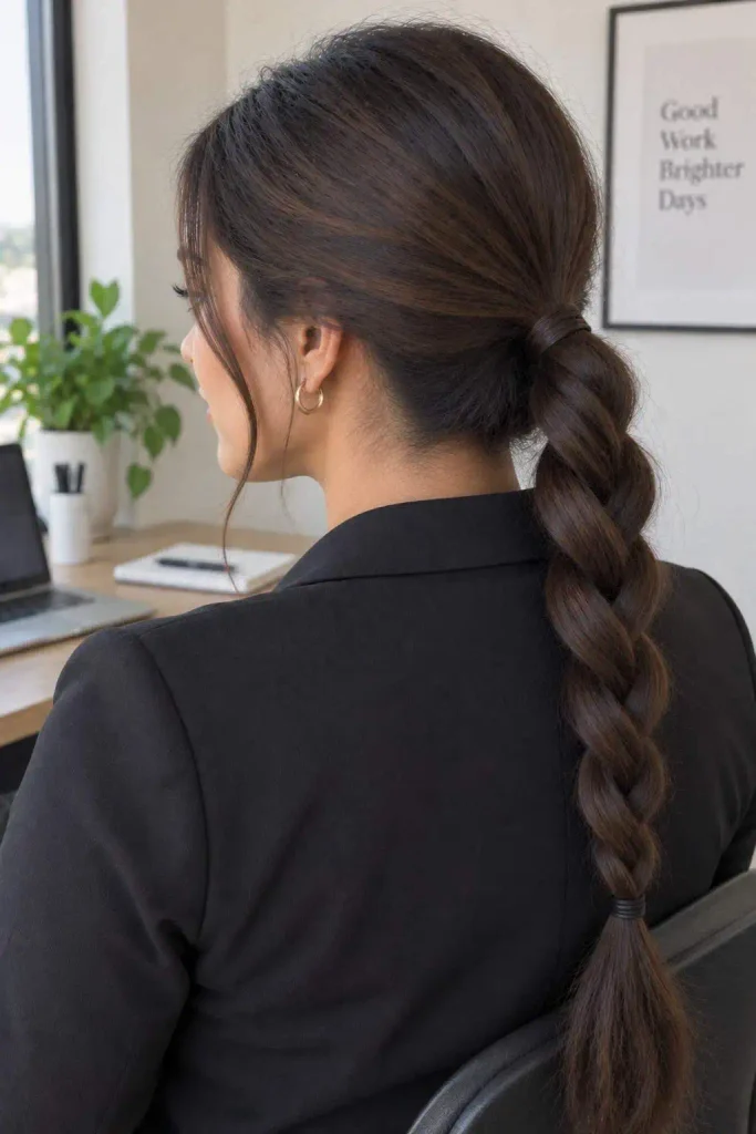 Rope-Braid Ponytail for Work