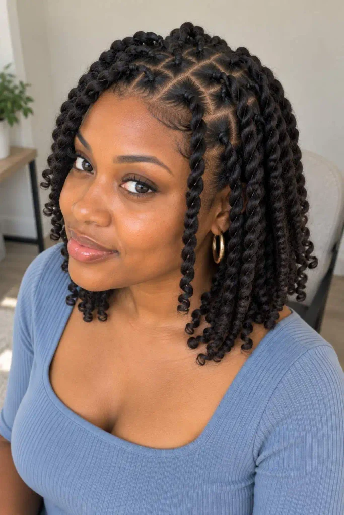 Rubber band two strand twists