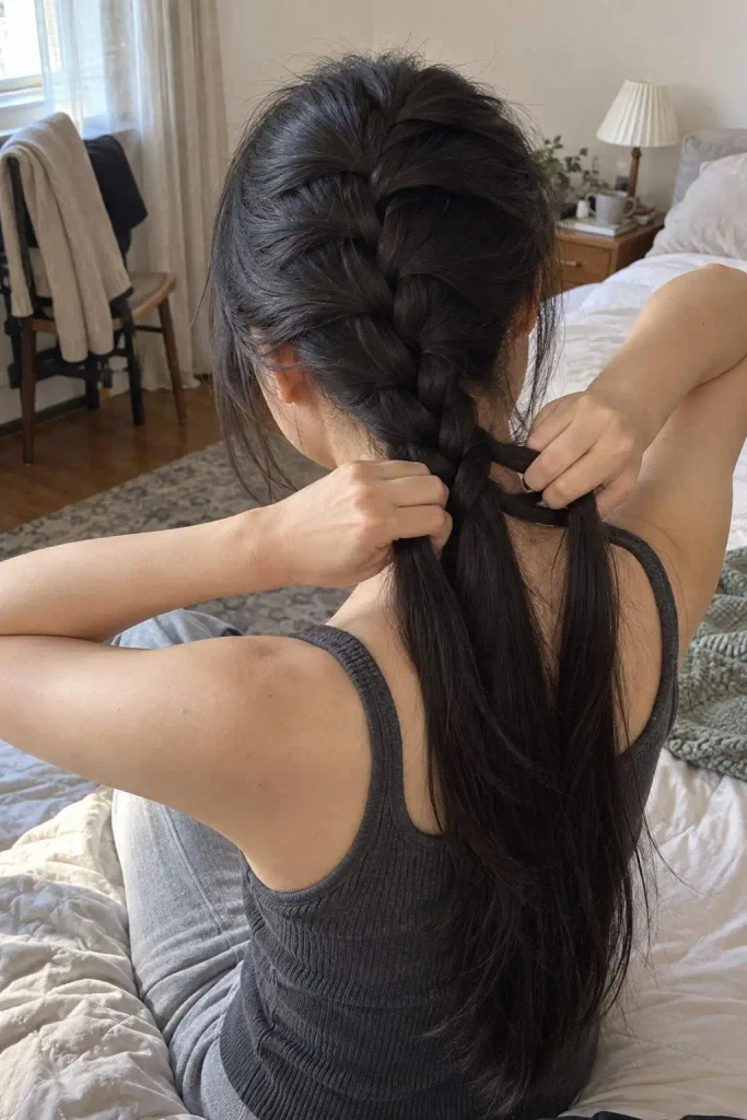 Self-Braided French Braid Hack