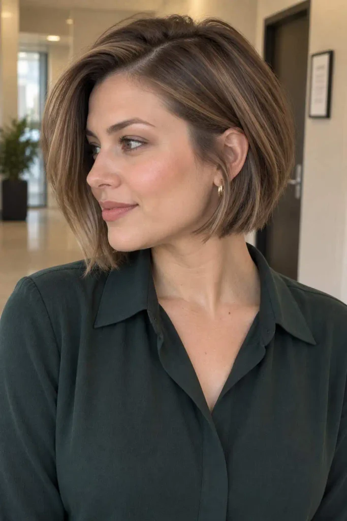 Short Bob With Side Part