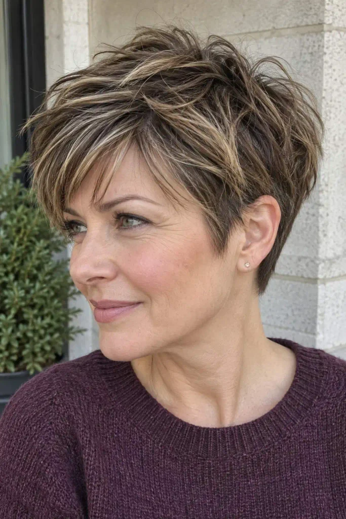 Short Winter Pixie Highlights