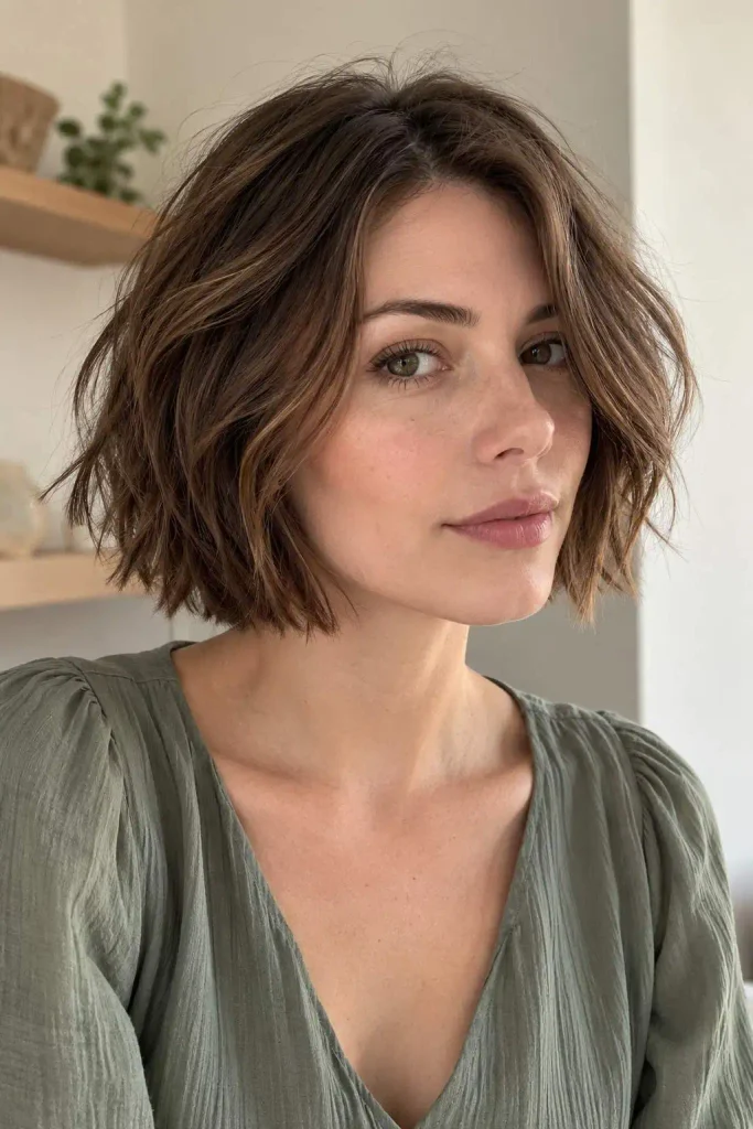Short choppy bob for fine hair