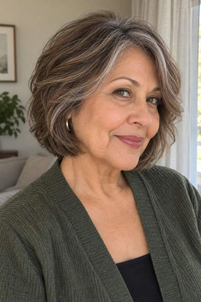 Short-to-Medium Soft Layered Bob