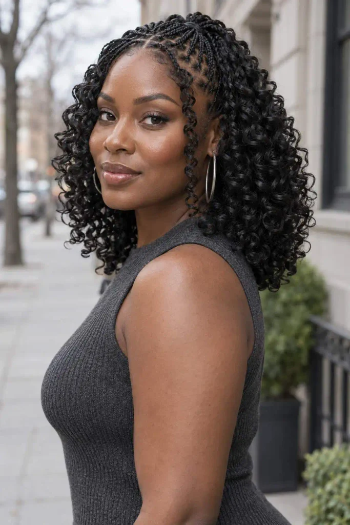 Shoulder Length Pick And Drop Curls