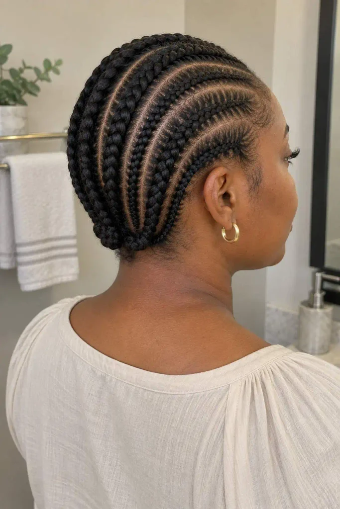 Simple cornrows without extensions