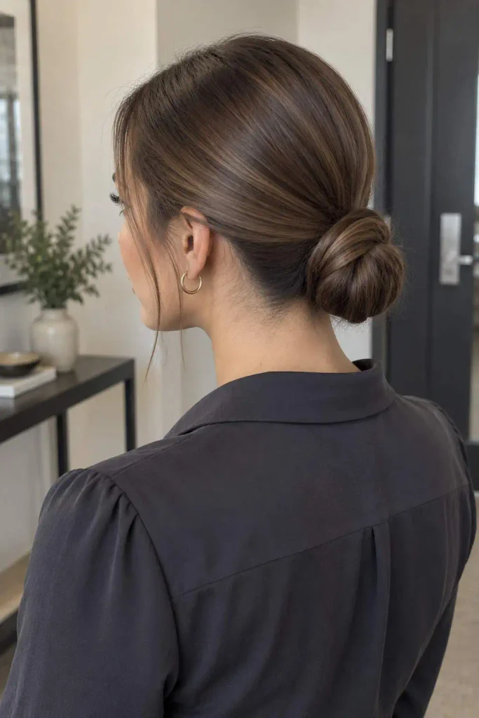 Sleek Low Bun for Work