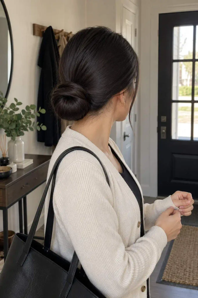 Sleek Low Bun for Work