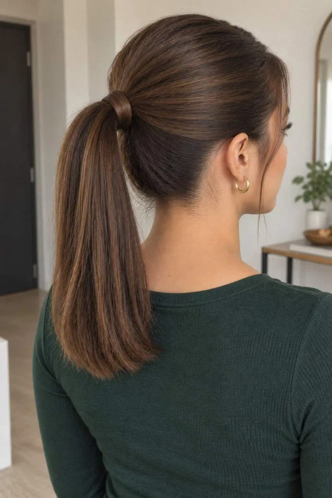 Sleek Ponytail for Medium Hair