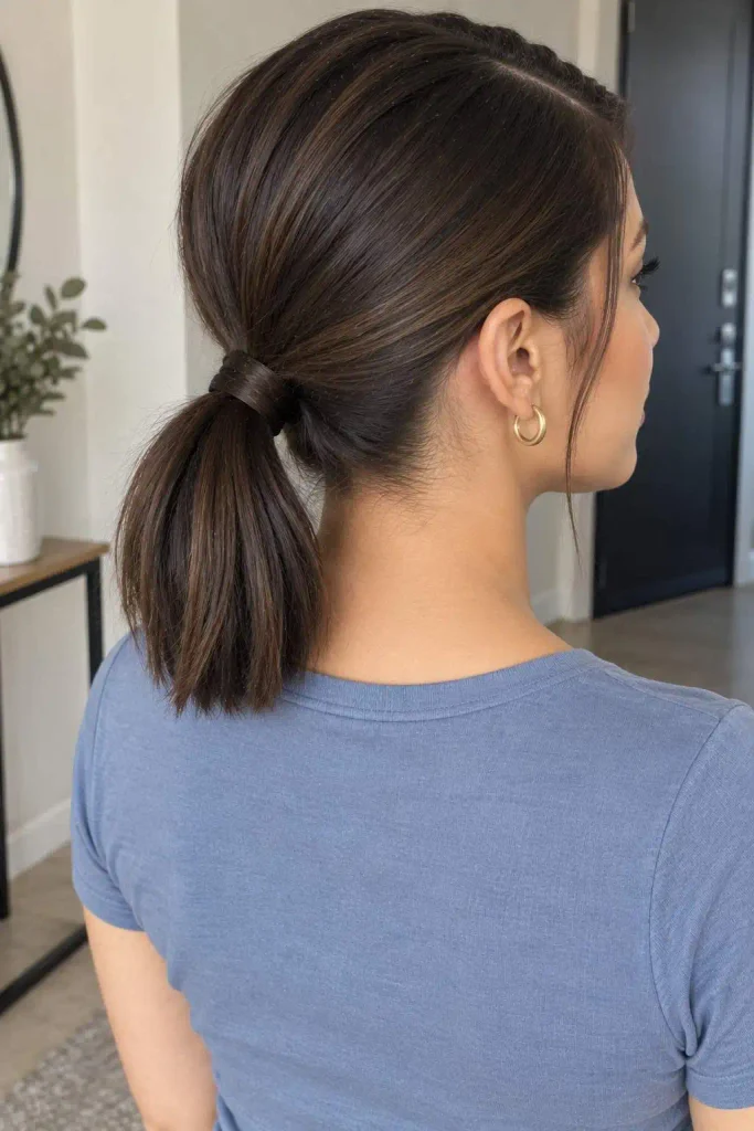 Sleek Ponytail for Short Hair