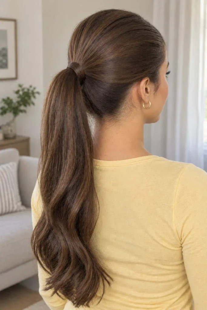 Sleek Simple Mid Ponytail