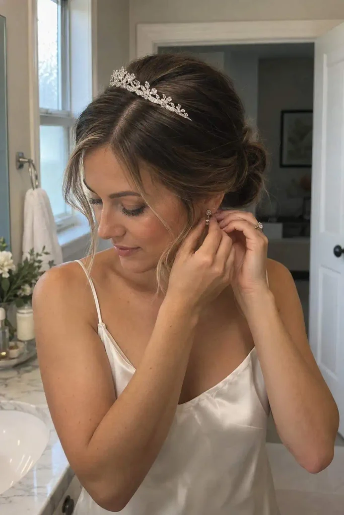 Small Tiara Low Chignon