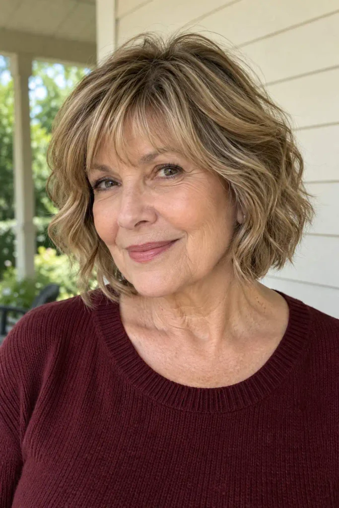 Soft Wavy Bob With Bangs
