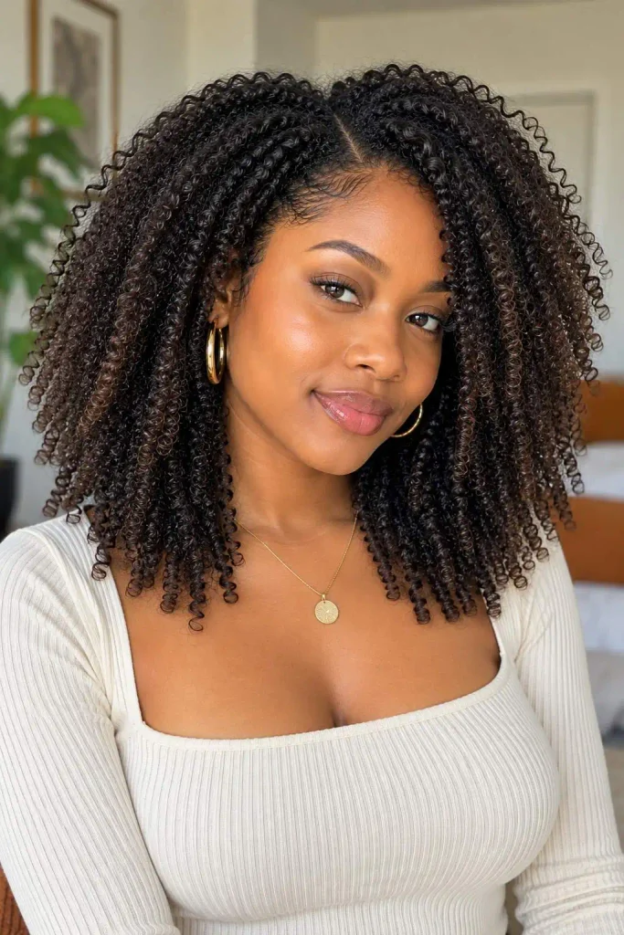 Stretched Wash-and-Go Natural Curls