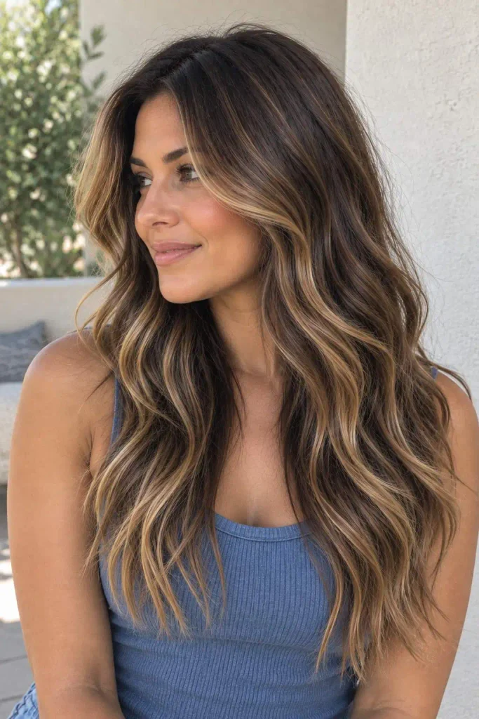 Sun Kissed Brunette Summer Highlights