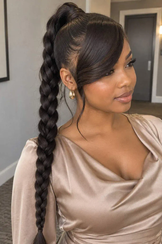 Swoop Bang Braided Ponytail
