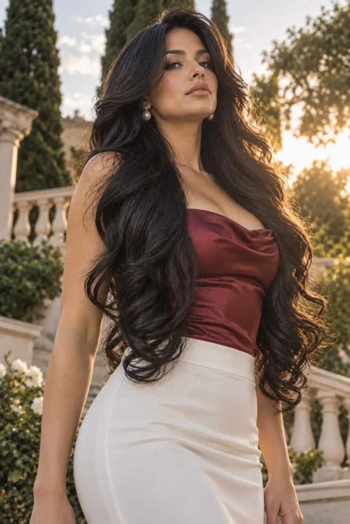 Teresa Inspired Long Black Hair