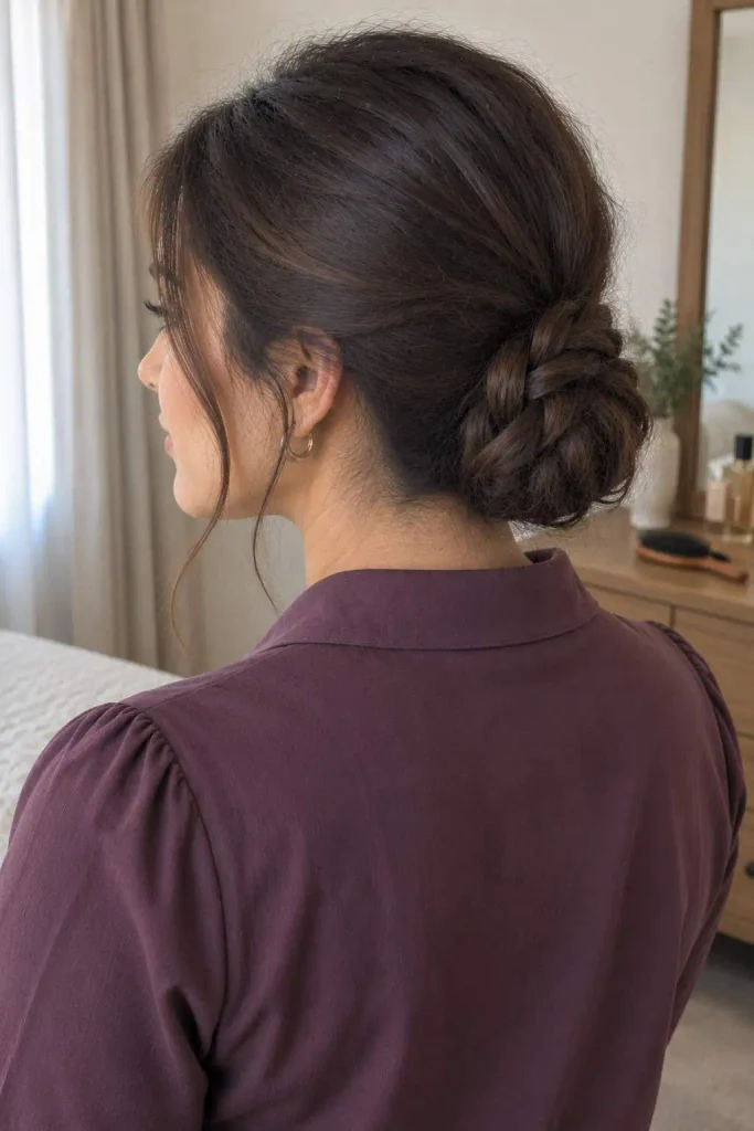 Third-Day Braided Bun for Work