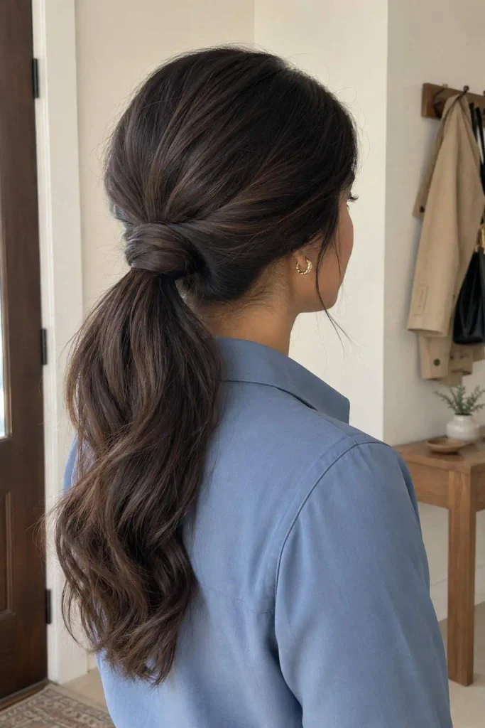 Twisted Low Ponytail for Work